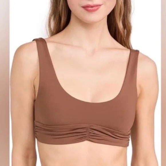 New! RIOT SWIM Pico Bikini Top in Brown Sugar 31464 - Picture 1 of 12